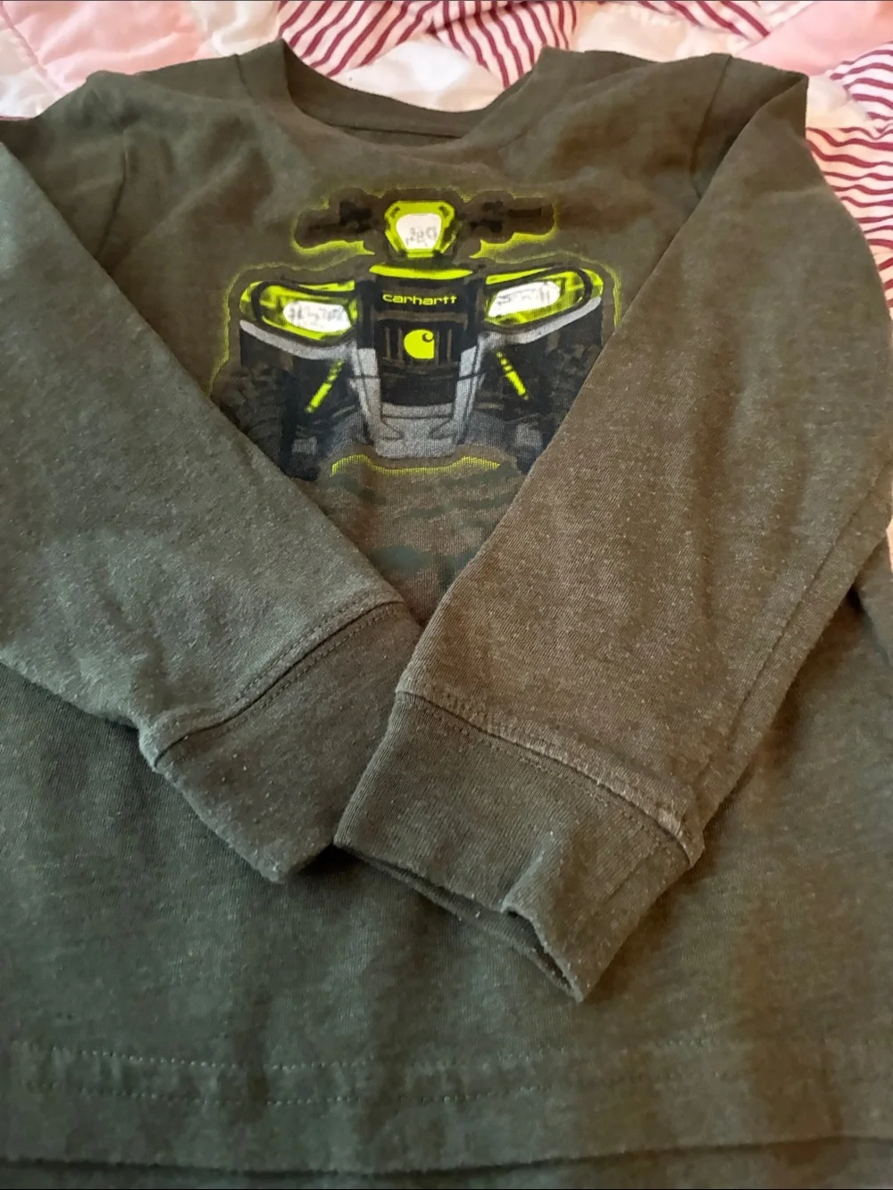 Carhartt Olive Green Boys' ATV Graphic Long Sleeve Tee 2T